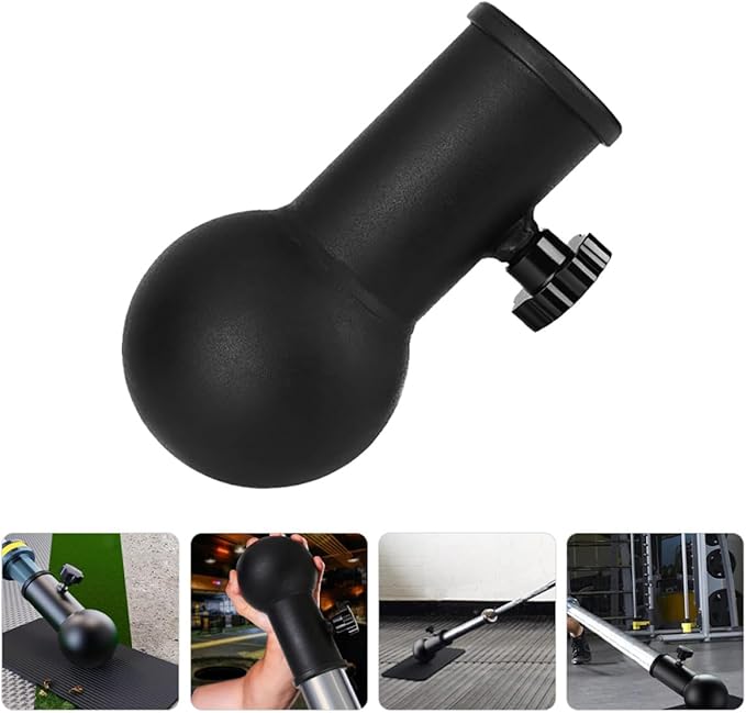 Barbell Attachment with Rotating Sleeve for Strength Training, Iron Material Black, Compatible with Barbell Clamps, Gym Equipment for Deadlifts, Rows, and Core Workouts