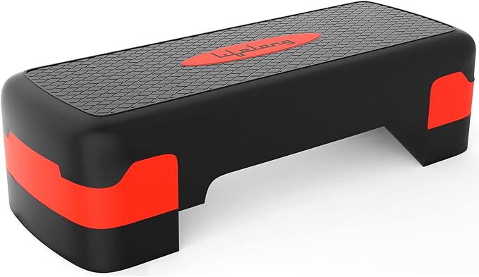 Lifelong LLAS01 Polypropylene Aerobics Stepper (Black and Red)