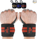 18" Wrist Wraps for Weightlifting USPA-Approved Wrist Support with Thumb Loop Heavy Duty Wrist Braces for Powerlifting, Gym, Cross Training & Strength Training for Men & Women