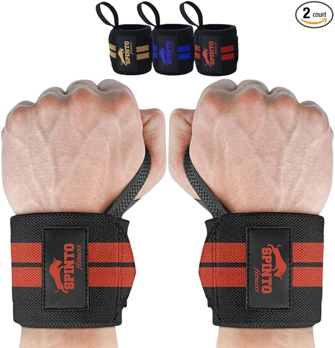 18" Wrist Wraps for Weightlifting USPA-Approved Wrist Support with Thumb Loop Heavy Duty Wrist Braces for Powerlifting, Gym, Cross Training & Strength Training for Men & Women