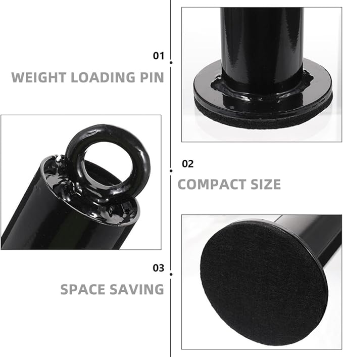 VICASKY 2pcs Weight Plate Rack Barbell Bracket Fitness Equipment Attachment Load Tray for Cable Pulley Machine 48mm Diameter 320mm Length Strength Training