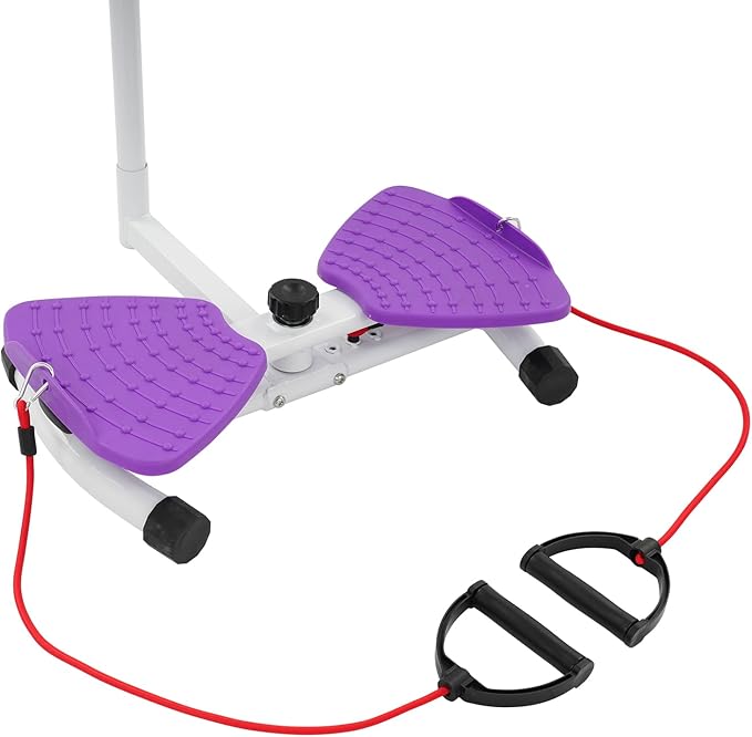 Waist Twister Board - Home Gym Exercise Equipment for Core Workout & Waistline Slimming - 3-Level Adjustable Ab Toner with Pull Cords for Women/Men, 330lbs Capacity