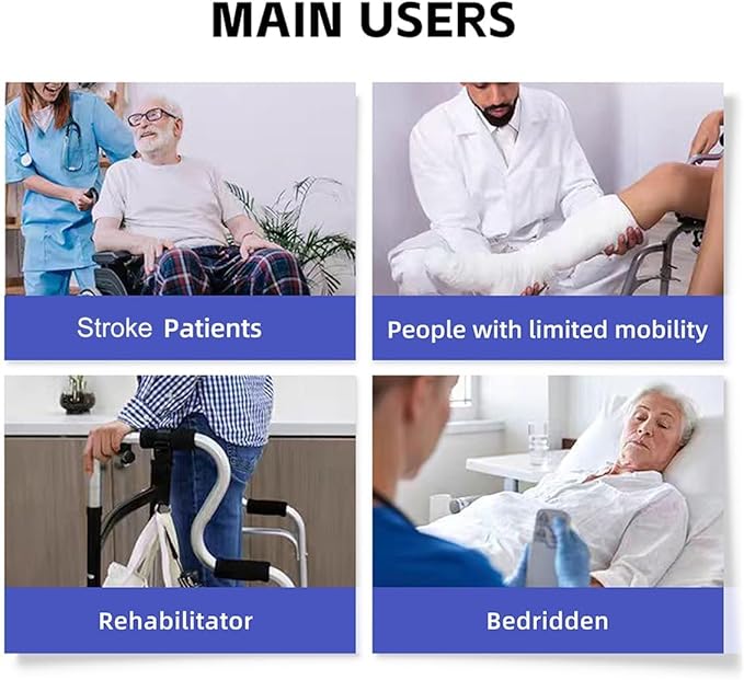 Stretch Bands for Exercise – Leg Stretching Strap for Physical Therapy, Hands-Free/Manual Options for Elderly Rehabilitation Bedridden Patients Lower Limb Myasthenia (2 Feet+Waist Belt)