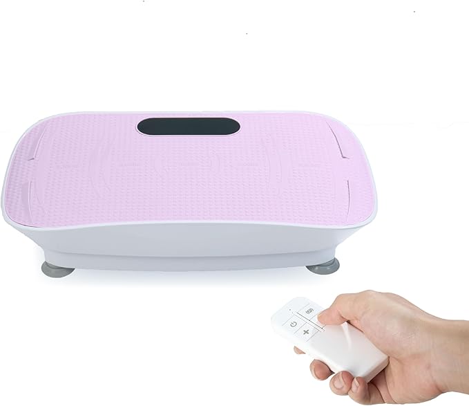 Silent Vibration Platform 10-Speed Fat Burning Body Shaker Machine for Home Fitness Pink