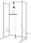 Sunny Health & Fitness Power Cage Squat Rack Upgrade Attachments, Dip Bar, Plate Bar Holder, Belt Squat, J Hook, Lat, Adapter, U Ring, Pull Up Bar, Landmine, Captain's Chair, Tricep Rope For Home Gym