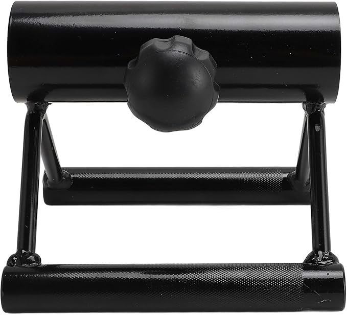V Bar Landmine Handle Attachment for Barbell Bar, Iron Landmine Double D Row Handle, Strength Training Equipment for Home Gym Workout, Secure Locking Knob for Stable and Exercise