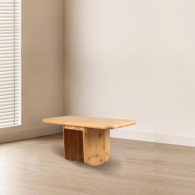 Portable Meditation Bench Stool for Floor Sitting with Stable Support, Compact Lightweight Wood Prayer Chair for Yoga, Seniors, and Mindfulness Practice