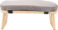 Dioche Wooden Meditation Bench Ergonomic Detachable Meditation Kneeling Stool with Soft Cushion and Carry Bag for Home Yoga and Practice Wood Cotton Material (Gray)