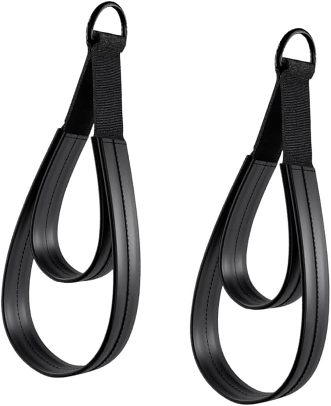 2 Double Loop Pilates Reformer Straps with Comfortable Rings for Arm Training for Beginners.