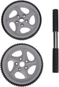 PRETYZOOM Ab Roller Wheel for Exercise Home Workout, Dual-wheel Abdominal Roller Fitness Accessory, Portable Core Strength Training Equipment