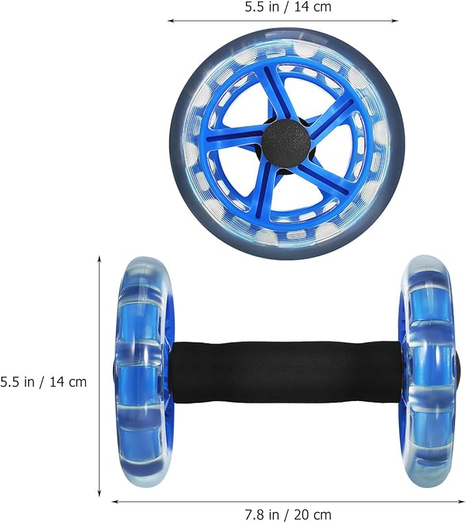 Twin-wheel Ab Roller Fitness Wheel Strengthening Exercise Device for Home Gym Weight Loss and Abdominal Shaping Training