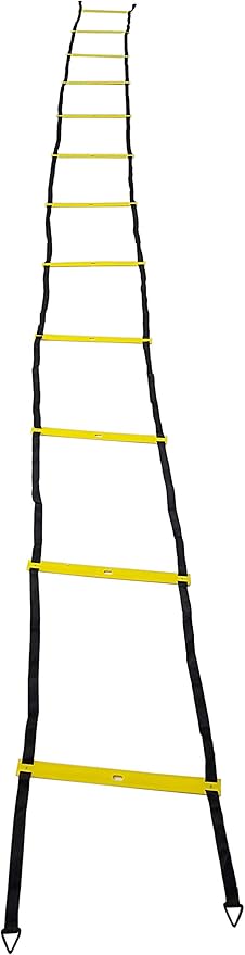 Full Size Agility Ladder w/ 8 Speed Cones Training Set with Carrying Bag, Great Agility Training Equipment with Drill Charts, Enhance Footwork, Balance Great for Soccer, Football, Hockey Basketball