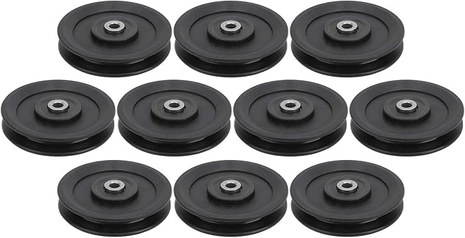 10pcs 115mm Nylon Fitness Bearing Pulley, Gym Accessory Strength Training Equipment, Home Gym Attachments with Iron Core, Durable Exercise Pulley for Health Club and F