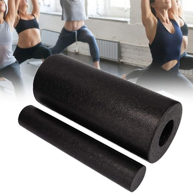 Foam Roller 2 in 1 High Density Muscle Roller for Sports Massage Stretching Physical Therapy Deep Tissue Myofascial Release Pain Relief Trigger Point Massage Tool