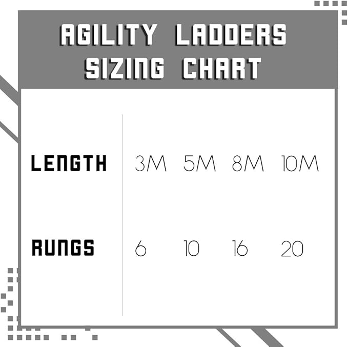 Crown Sporting Goods Fleetfoot Speed & Agility Training Ladder – 6, 10, 16, or 20 Rung Rope Equipment for Athletic Footwork & Sports Drills (3m / 6 Rungs)