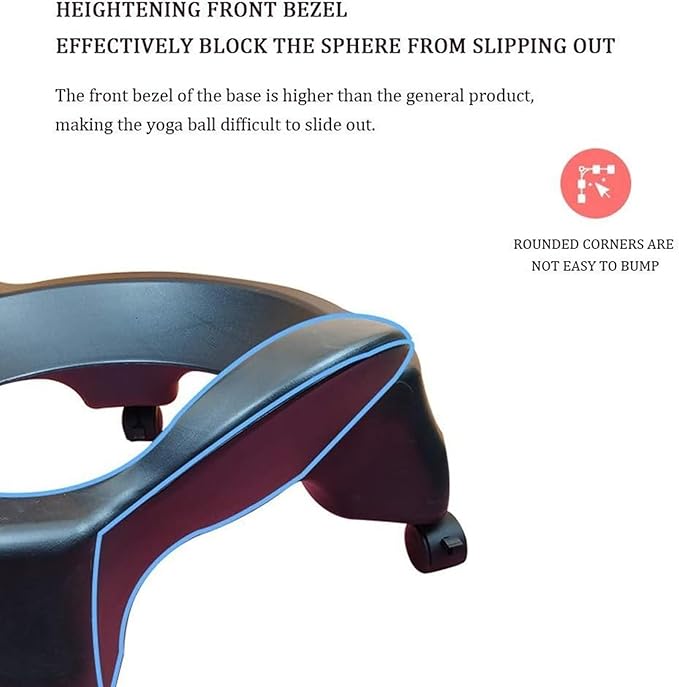 Yoga Ball Chair,Fitness Balance Ball Chair,Balance Ball Chair,Exercise Stability Yoga Ball Chair,for Exercise & Balance (Blue)