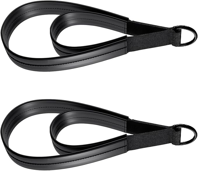 1 Pair Double Loop Pilates Straps, With D-Rings For Stretching, Flexibility & Gym/Yoga Workout, Comfortable Fitness Accessories