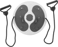 Household Fitness Waist Twisting Disc with Rope, Gray Plastic Rotating Board for Abdominal Exercise and Body Massage, Home Workout Core Trainer for Waist and Abdomen Shaping