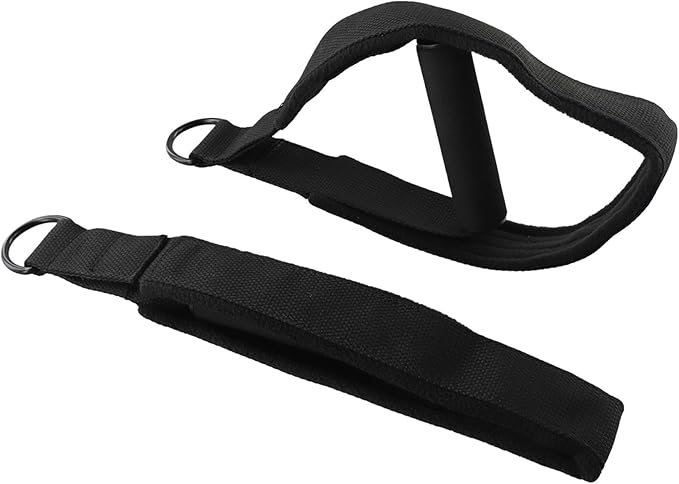 Pilates Foot Straps for Reformer, Double Loop Exercise Bands with D-Rings, Adjustable Non Slip Foot Loops, Soft Fleece Pilates Resistance Bands, 2 Pack