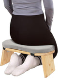 DKSLALALI Meditation Bench, Foldable Ergonomic Bamboo Kneeling Chair with Meditation Extra Soft Cushion Portable Comfortable Meditation Stool Bench for Prayer Kneeler Travel & Yoga