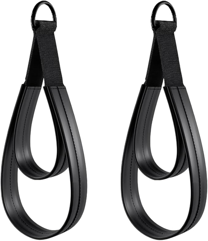 2 Double Loop Pilates Reformer Straps with Comfortable Rings for Arm Training for Beginners.