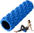 Foam Roller for Deep Tissue Massager, 15" High Density Exercise Patented Roller for Muscle Massage and Myofascial Trigger Point Release Back Roller Improves Mobility (Blue)