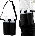 Pacify Massage Holster 2 Pocket, Adjustable Massage Lotion Oil Holster Bottle Bag for Therapist