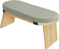 DYNAMI Bamboo Meditation Bench with Sponge Cushion, Portable Foldable Ergonomic Meditation Stool,Wooden Kneeling Stool for Yoga Sitting Prayer,Load Capacity 396lbs (Green)