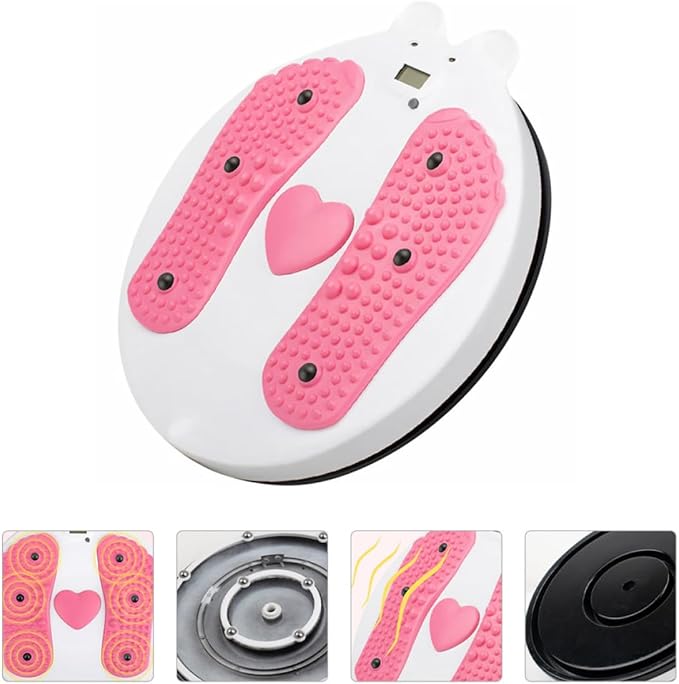 YARNOW Rotating Waist Disc Twisting Board with Magnetic Resistance Fitness Massage Counter for Home Ab Workout