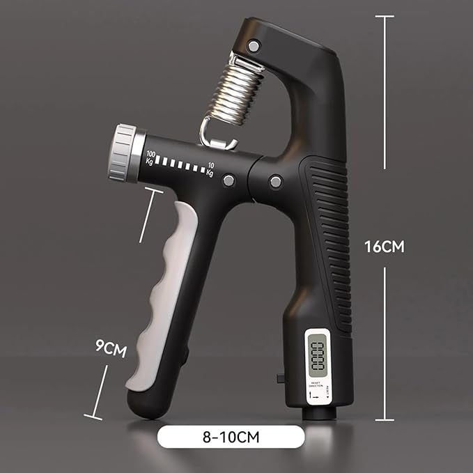 Hand Gripper Strengthener, Adjustable Resistance 22-220Lbs (10-100kg) Forearm Exerciser, Grip Strength Trainer for Muscle Building & Injury Recovery, Aerobic Hands