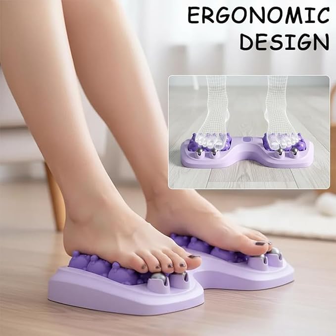 Portable Double Foot Massage Roller, 2025 New Dual Foot Massage Roller for Relieve Pain from Plantar Fasciitis, Portable Feet Massager Tool for Home Office Use (Green)