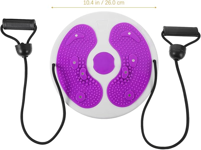 VALICLUD Fitness Twisting Plate with Rope Waist Trainer Waist Massage Machine Purple Body Shaping Twist Board for Home Abdominal Workout and Slimming Exercise