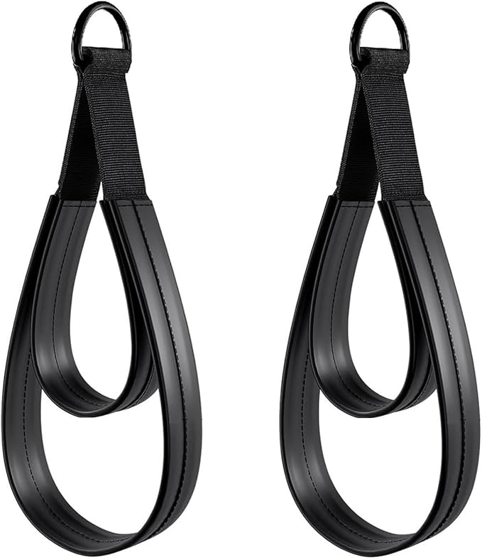1 Pair Comfortable Pilates Straps Double Looped Exercise D-Rings Easy To Use For Stretching Flexibility Double Looped Exercise Pilates D-rings