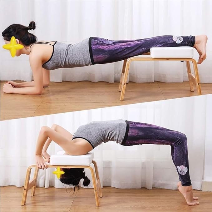 Yoga Headstand Bench Stool - Meditation Chair for Adults, Handstand Support, Pilates Auxiliary Chair, Yoga Practice Aid for Stability and Comfort