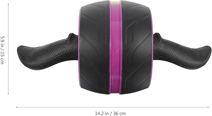 Ab Roller Wheel with Automatic Rebound, Purple Abdominal Trainer Roller for Core Strength, Home Fitness Equipment for Men and Women Exercise and Belly Fat Reduction