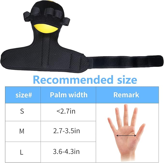 Anti-spasticity Ball Splint Hand Finger for Hand Stroke Hemiplegia Finger Recovery Spasm Dystonia Hemiplegia Finger Training Hand Functional Impairment for Children and Men and Women (Medium)