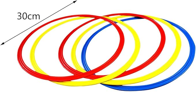 Agility Training Rings Sturdy Practical Multipurpose Portable Home Gym for Athlete Kids Soccer Trainer Badminton Sports, 30cm 5 Pieces