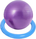 SRNSAEB Exercise Ball Seat for Office Desk Height, Ergonomic Balance Ball Chair Stool for Home/Office/School/Gym/Prolonged Sitting, Height Adjustable Pilates Yoga Ball Chair(Purple,55cm (21 7/10in))