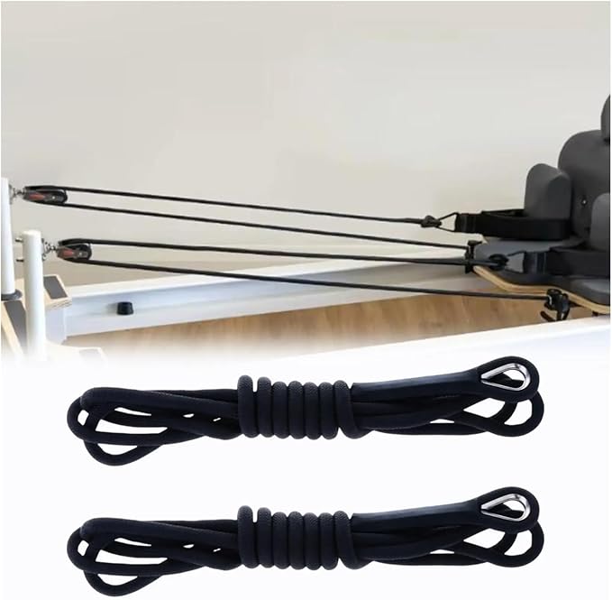 Pilates Reformer Pull Rope Belt Hardware Professional Strap,Compatible For Seated Balance Exercise Equipment Core Bed Accessories(2.78M Black)