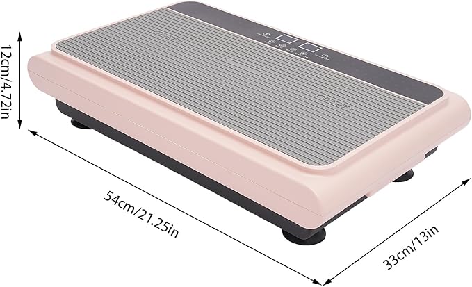 Vibration Plate Exercise Machine, Whole Body Workout Vibration Platform with 2 Resistance Bands, Vibration Plate for Weight Loss, Shaping, Recovery, 264 lbs Load Capacity