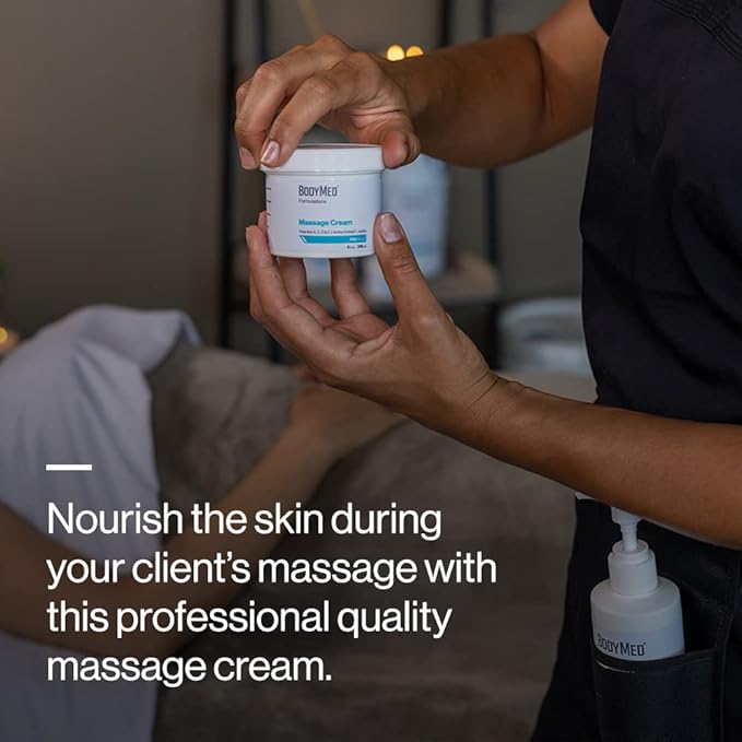 BodyMed Formulations Massage Cream, 5 gal. – Fragrance-Free, All-Natural Cream for Massage Therapy – Leaping Bunny Certified – with Arnica Extract & Jojoba – Non-Staining, & Paraben Free