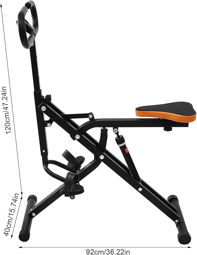 Squat Machine, Foldable Squat Exercise Equipment with LCD, Adjustable Handle and Resistance, 265Lbs Capacity for Glutes and Legs Workout, Home, Gym, Office