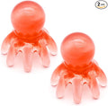 2 Pack Octopus Head Massager Comb: Hair Scalp Massage Tool Stress Relief Manual Relaxing Gifts for Men Women (Pale Pink)