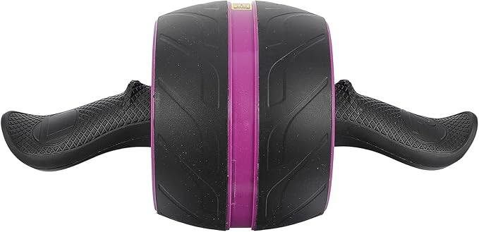 Ab Roller Wheel with Automatic Rebound, Purple Abdominal Trainer Roller for Core Strength, Home Fitness Equipment for Men and Women Exercise and Belly Fat Reduction