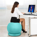 Yoga Ball Chair,Yoga Ball，Exercise Ball, Office Ball Chair with Base & Pump Stability Yoga Ball Seat for Back Pain Relief Home Gym Exercise Ball Chair for Core Strength Training(Green,Diameter 75cm (