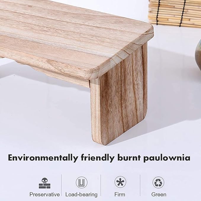 Kneeling Chair,Meditation Bench Kneeling Stool,Perfect Wooden Kneeling Stool Ergonomic Kneeling Meditation Yoga Bench, with Locking Hinges, for Tea Ceremony, Yoga, Praying, Deep Meditation Bench(White