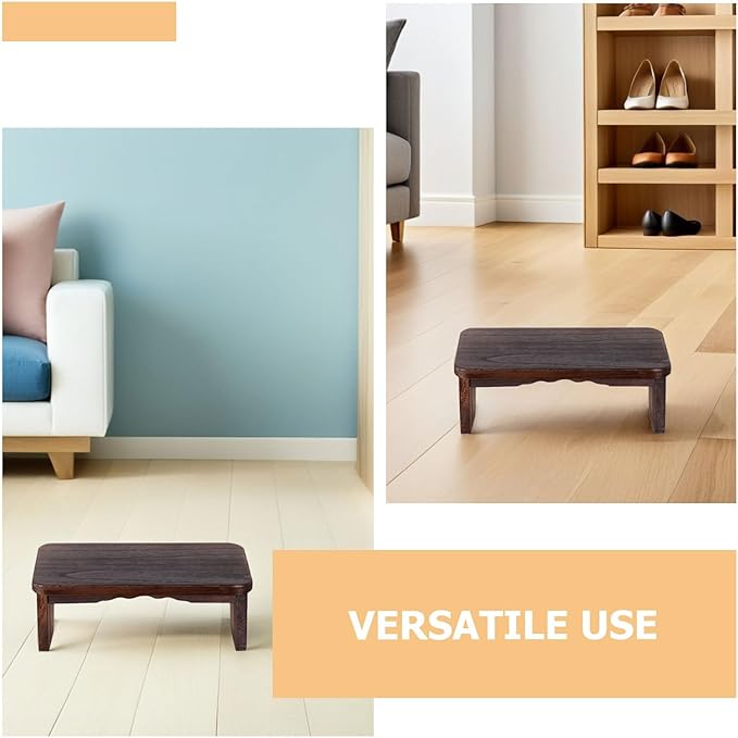Milisten Meditation Bench Wooden Prayer Stool Solid Wood Kneeling Bench for Meditation and Worship Non-Folding Footrest Suitable for Zen Practice and Church Use