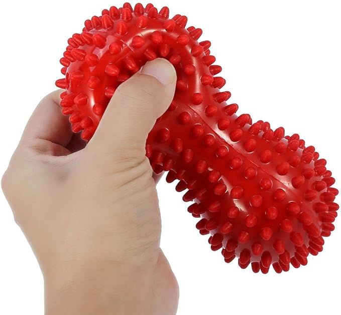 Spiky Massage Ball Peanut Massager Ball Fitness Exercise Mobility Peanut Ball Pain Muscle Steess Foot Myofascial Relief for Plantar Fasciitis Heel Foot Arch Pain ()