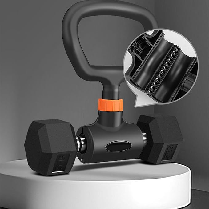 Versatile Converter - Adjustable Dumbbell Handle Attachment, Heavy Duty Strength Training Adapter, Secure Locking Grip, Portable Fitness Upgrade Tool | Home Gym Workout Equipment Solution for Muscle