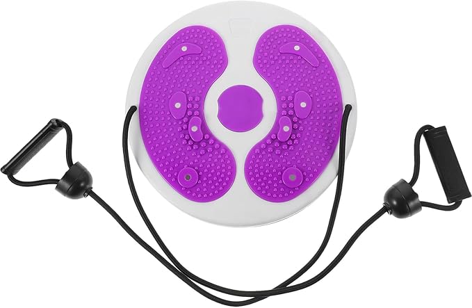 VALICLUD Fitness Twisting Plate with Rope Waist Trainer Waist Massage Machine Purple Body Shaping Twist Board for Home Abdominal Workout and Slimming Exercise